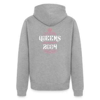 born en 2004 - Veste à capuche bio Premium Unisexe - gris chiné - Dos - Nico (187cm)