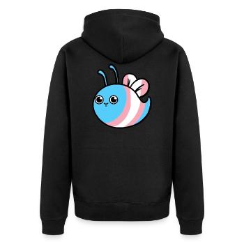 Trans Pride Abeille Transgender Pride - Veste à capuche bio Premium Unisexe - noir - Dos - Nico (187cm)