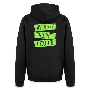 social justice women fall jokes protest strong - Unisex Premium Organic Zip Hoodie - black - Back - Nico (187cm)