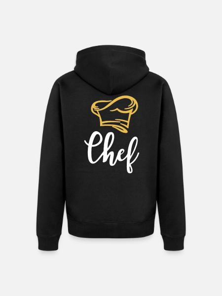 Chef Koch KĂĽchenchef Gourmet - Unisex Premium Organic Zip Hoodie - black