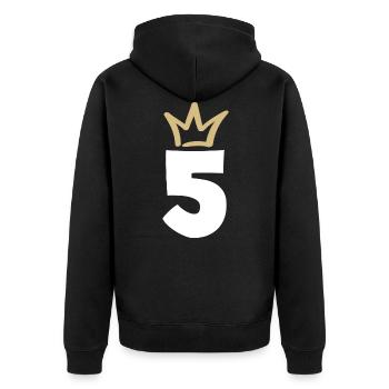 NUMÉRO CINQ 5 Couronne - Veste à capuche bio Premium Unisexe - noir - Dos - Nico (187cm)