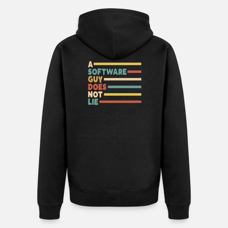 Programmer Coder Software Developer - Unisex Premium Organic Zip Hoodie - black