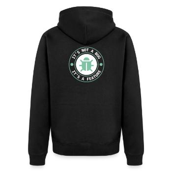 Programmer Coder Software Developer - Unisex Premium Organic Zip Hoodie - black - Back - Nico (187cm)