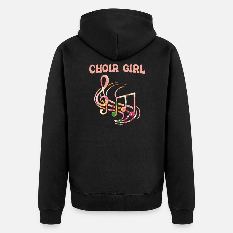Chor Chorsänger - Unisex Premium Bio Zip Hoodie - Schwarz