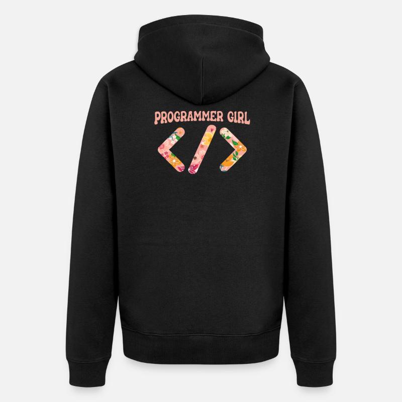 Programmer Coder Software Developer - Unisex Premium Organic Zip Hoodie - black