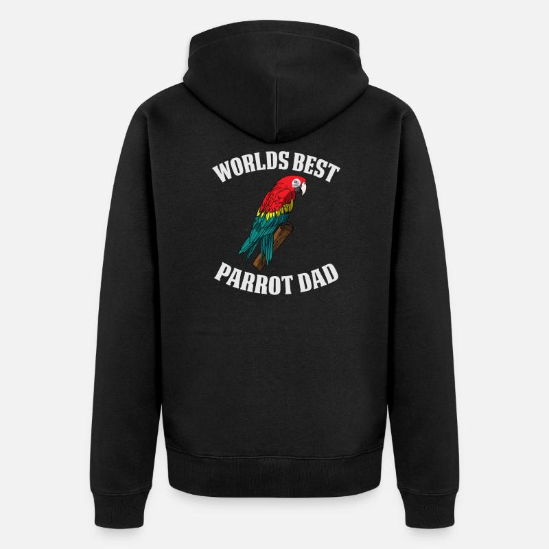 Papagei - Unisex Premium Bio Zip Hoodie - Schwarz