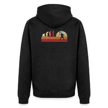 Golf Frisbee Vintage Rétro - Veste à capuche bio Premium Unisexe - noir - Dos - Nico (187cm)