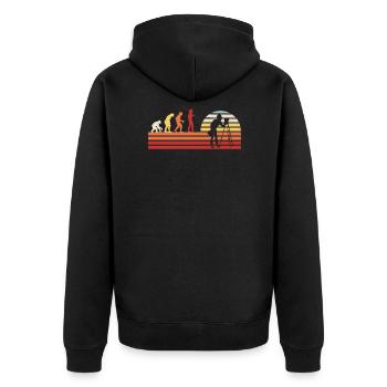 Vermessungstechniker Landvermesser Vermesser - Unisex Premium Bio Zip Hoodie - Schwarz - Hinten - Nico (187cm)