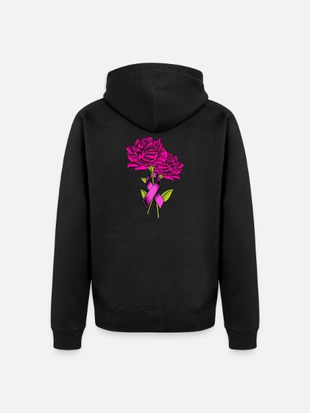 Breast cancer Cancer - Unisex Premium Organic Zip Hoodie - black