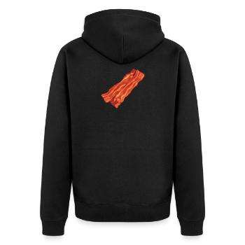Bacon Bacon Petit déjeuner - Veste à capuche bio Premium Unisexe - noir - Dos - Nico (187cm)