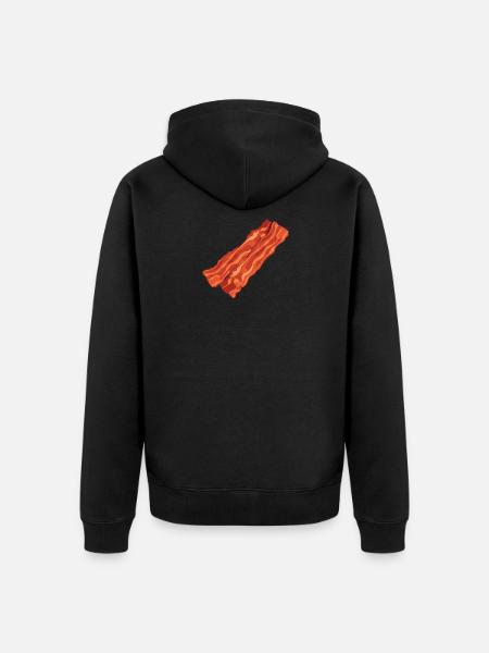 Bacon Bacon Breakfast - Unisex Premium Organic Zip Hoodie - black