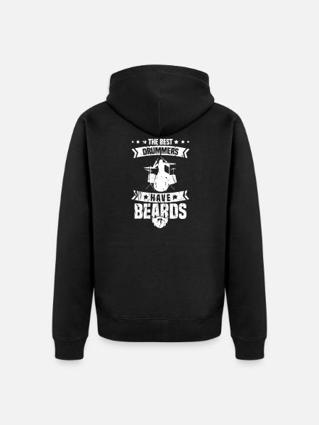 Drums Drummer Drummer - Unisex Premium Organic Zip Hoodie - black