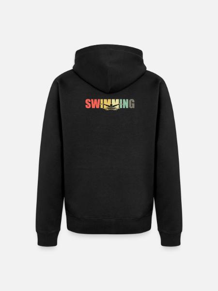 Swimming Swimmers - Unisex Premium Organic Zip Hoodie - black