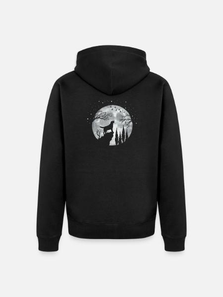 Labrador Dog - Unisex Premium Organic Zip Hoodie - black