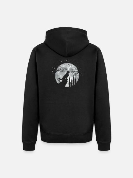 Golden Retriever - Unisex Premium Bio Zip Hoodie - Schwarz