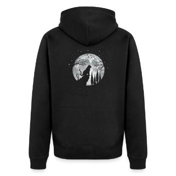 Tigre - Veste à capuche bio Premium Unisexe - noir - Dos - Nico (187cm)