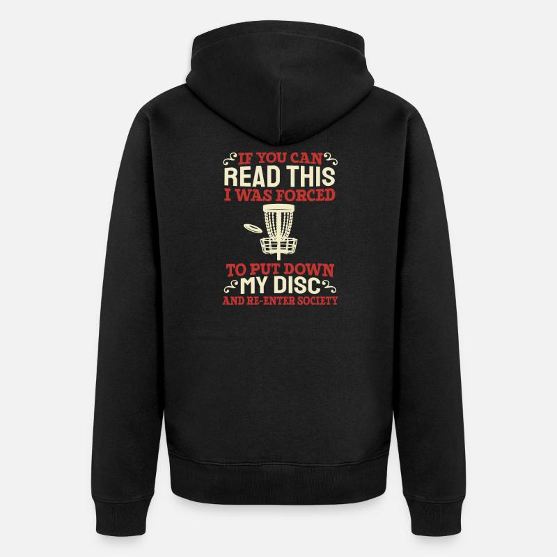 Frisbee Golf - Veste à capuche bio Premium Unisexe - noir