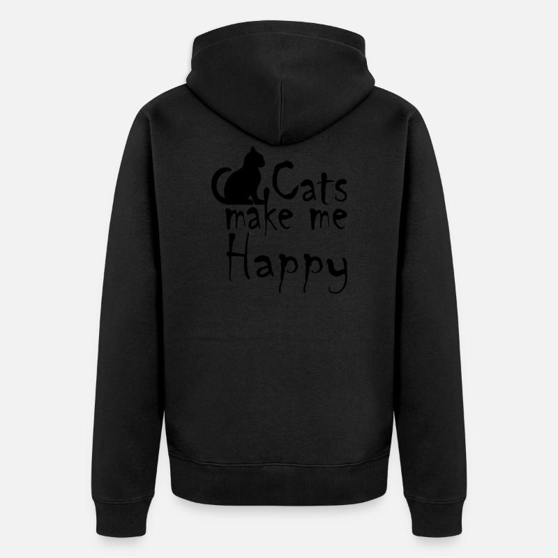 Chat Katze - Veste à capuche bio Premium Unisexe - noir