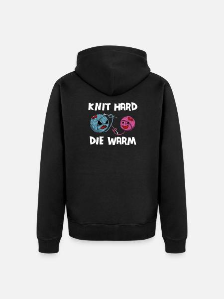 Knit - Unisex Premium Organic Zip Hoodie - black