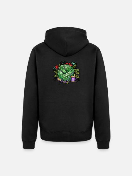 Knit - Unisex Premium Organic Zip Hoodie - black