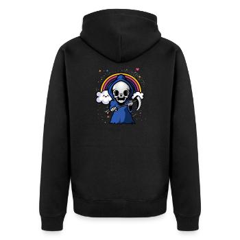 Rétro Gothique Vintage Goth Occulte - Veste à capuche bio Premium Unisexe - noir - Dos - Nico (187cm)