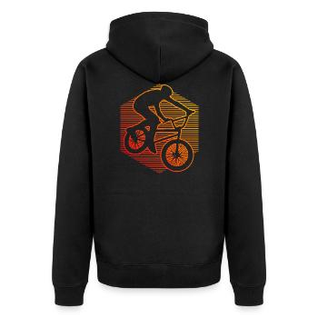 bmx bicycle women bmx cycling bike bmx young - Unisex Premium Organic Zip Hoodie - black - Back - Nico (187cm)