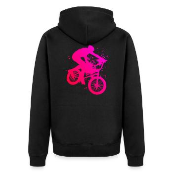 Vélo bmx bmx jeune bmx vélo vélo - Veste à capuche bio Premium Unisexe - noir - Dos - Nico (187cm)