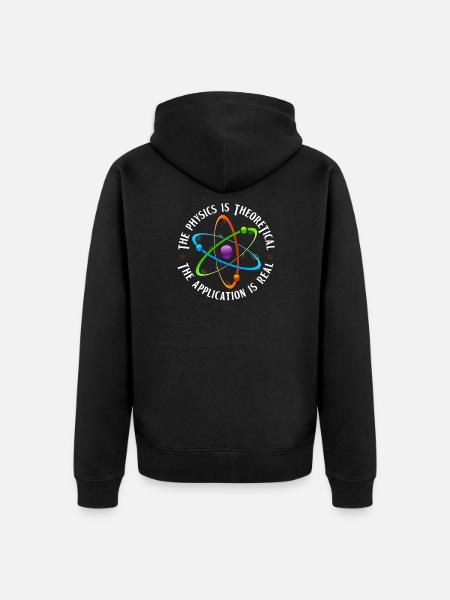 Physics Physicist - Unisex Premium Organic Zip Hoodie - black