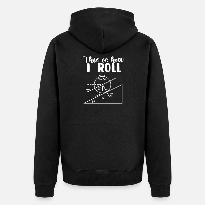 Physik Physiker - Unisex Premium Bio Zip Hoodie - Schwarz