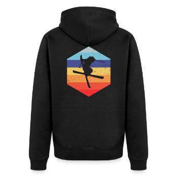 Ski Freestyle Hommes Freestyle Ski Slopestyle - Veste à capuche bio Premium Unisexe - noir - Dos - Nico (187cm)