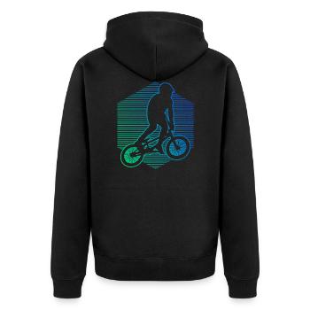 bmx vélo vélo bmx jeune bmx vélo - Veste à capuche bio Premium Unisexe - noir - Dos - Nico (187cm)