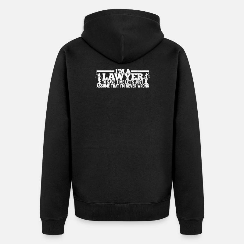 Avocat Avocat Avocat Avocat - Veste à capuche bio Premium Unisexe - noir