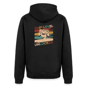 Jumeaux Papa Jumeaux Père Papa Fête des Pères - Veste à capuche bio Premium Unisexe - noir - Dos - Nico (187cm)