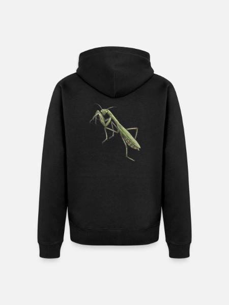 Gottesanbeterin - Unisex Premium Bio Zip Hoodie - Schwarz