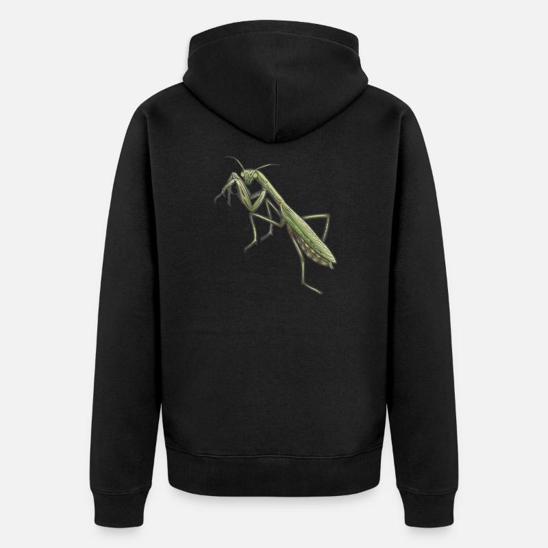 Gottesanbeterin - Unisex Premium Bio Zip Hoodie - Schwarz