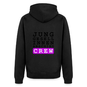 Hen Party Crew Hen - Unisex Premium Organic Zip Hoodie - black - Back - Nico (187cm)