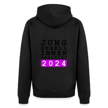 Enterrement de vie de jeune fille 2024 Enterrement de vie de jeune fille - Veste à capuche bio Premium Unisexe - noir - Dos - Nico (187cm)