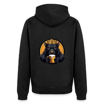Bande dessinée de bière Panther - Veste à capuche bio Premium Unisexe - noir - Dos - Nico (187cm)