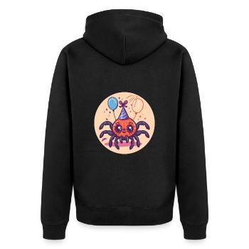 araignée tarentule anniversaire bande dessinée - Veste à capuche bio Premium Unisexe - noir - Dos - Nico (187cm)