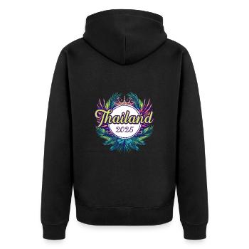 Thailand 2025 Team - Unisex Premium Organic Zip Hoodie - black - Back - Nico (187cm)