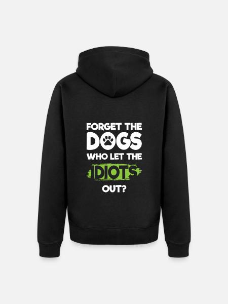 Idiot Work Evil Provocation - Unisex Premium Organic Zip Hoodie - black