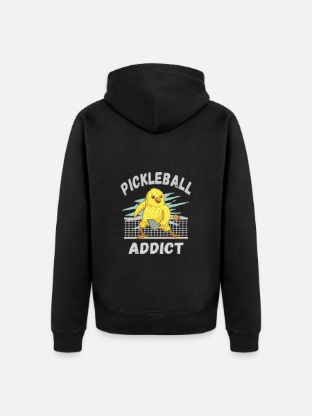 Pickleball Addict - Unisex Premium Organic Zip Hoodie - black