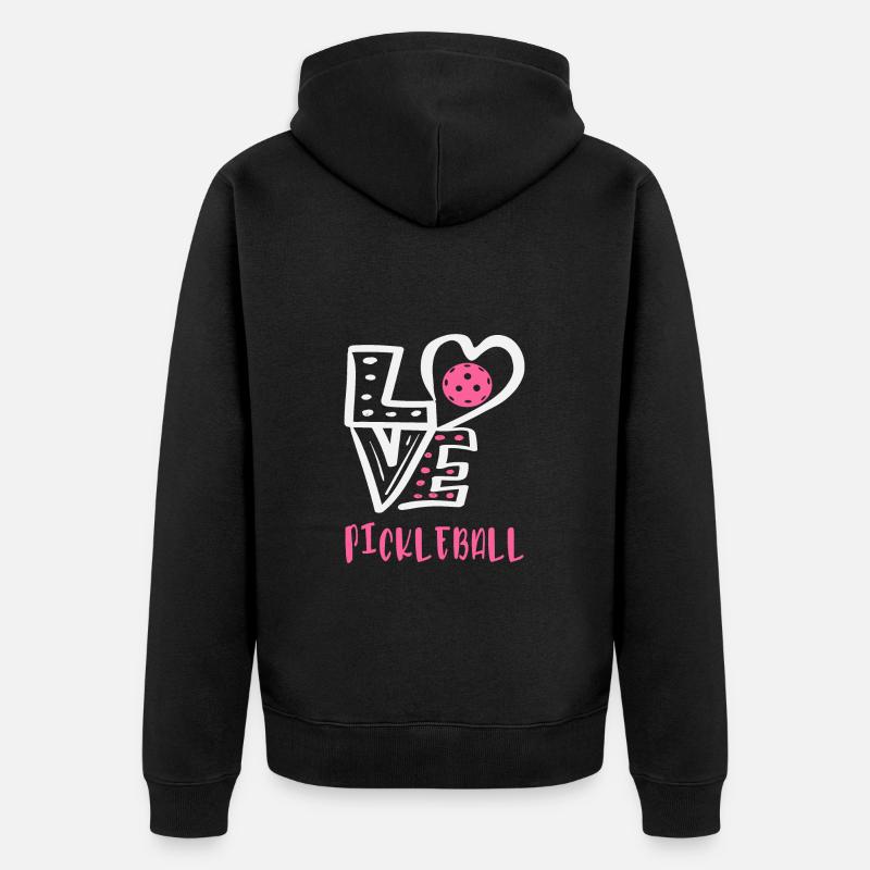 J’adore le pickleball - Veste à capuche bio Premium Unisexe - noir
