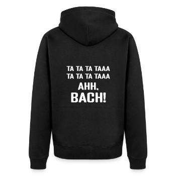 Lustige Musiker Beethovens Ta Ta Ta Taaa ahh Bach! - Veste à capuche bio Premium Unisexe - noir - Dos - Nico (187cm)