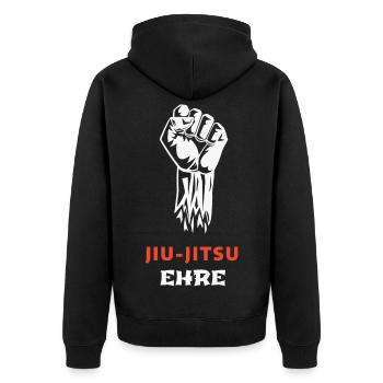 JIU-JITSU : L’honneur avant tout - Veste à capuche bio Premium Unisexe - noir - Dos - Nico (187cm)
