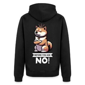 Before You Ask Shiba Inu Shiba Owner Shiba Inus - Unisex Premium Organic Zip Hoodie - black - Back - Nico (187cm)