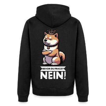 Before You Ask Shiba Inu Shiba Owner Shiba Inus - Unisex Premium Organic Zip Hoodie - black - Back - Nico (187cm)