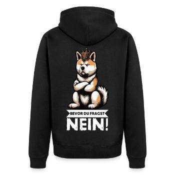 Avant que tu ne demandes, pas d’Akita, AkitaPropriétaire Akitas. - Veste à capuche bio Premium Unisexe - noir - Dos - Nico (187cm)