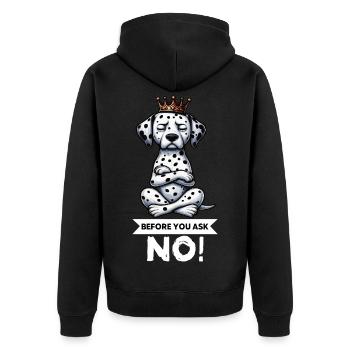Before You Ask Dalmatians Dalmatian Lovers - Unisex Premium Organic Zip Hoodie - black - Back - Nico (187cm)