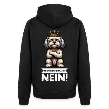 Avant que vous ne demandiez, aucun propriétaire havanais - Veste à capuche bio Premium Unisexe - noir - Dos - Nico (187cm)